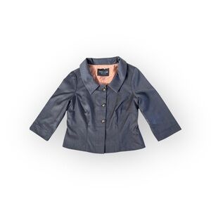 Dara Lamb Haute de Gamme Women’s black  Cropped Blazer Jacket New